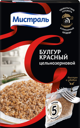 

Булгур Мистраль красный цельнозерновой 400 г