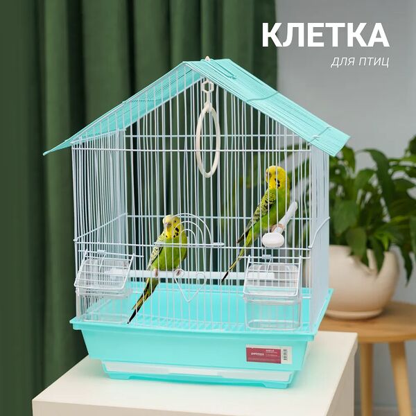Клетка для птиц Petmax Adelle 34.5х28х45.5 см голубой
