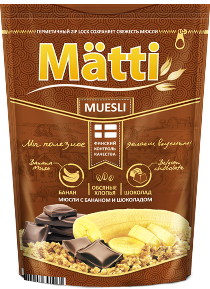 

Мюсли Matti Muesli Банан и шоколад 250 г
