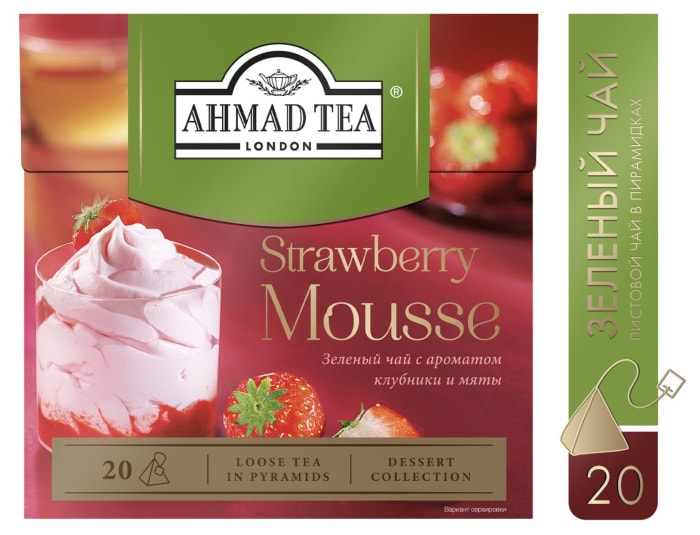 

Чай зеленый Ahmad Tea Клубничный Мусс 20 шт. x 1.8 г