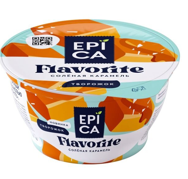 Десерт творожный Epica Flavorite Солёная карамель 7.6% 130 г