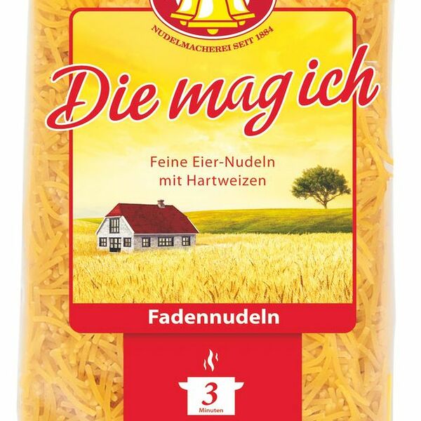 Макаронные изделия Fadennudeln 3 Glocken Die Mag Ich Feine Eier-Nudeln 250 г