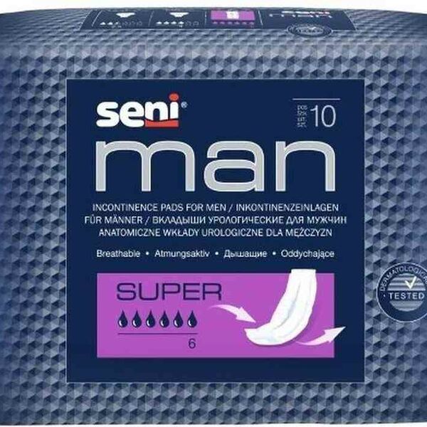 Вкладыши Seni Man Super урологические для мужчин 10 шт.
