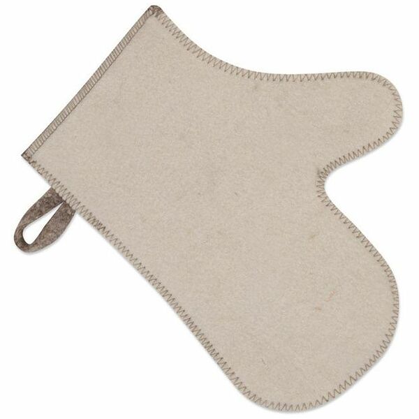 Рукавица банная белая артБ43