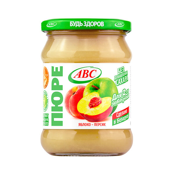 Пюре яблочно-персиковое стерилизованное АВС ст/б 450г