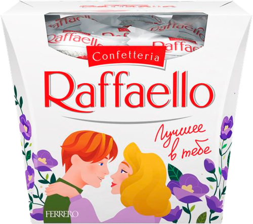 

Конфеты Raffaello с цельным миндальным орехом в кокосовой обсыпке, дизайн в ассортименте 150 г