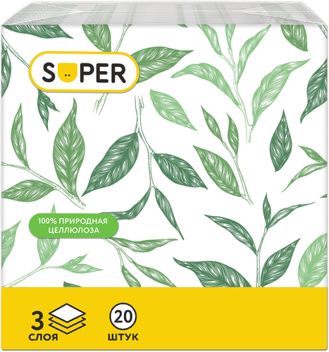 

Салфетки SUPER бумажные Мечты 3-сл 33х33 см дизайн в ассортименте