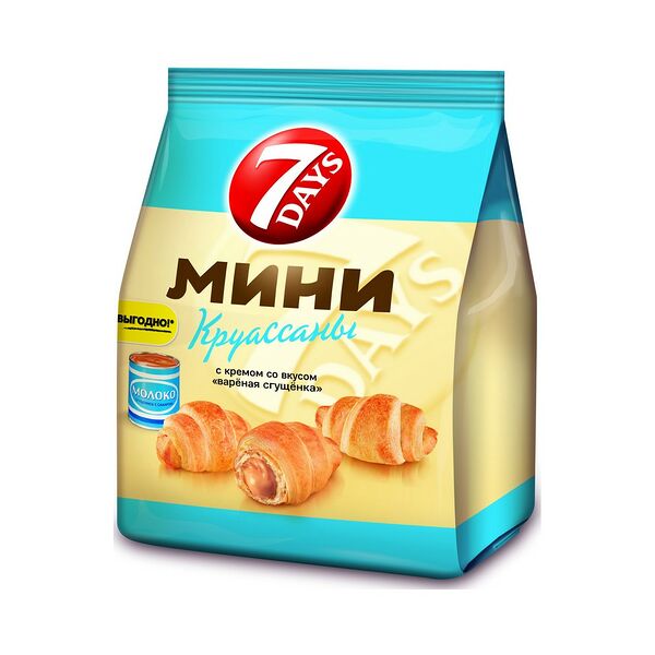 Круассан мини 7 DAYS с кремом вареная сгущенка 105г
