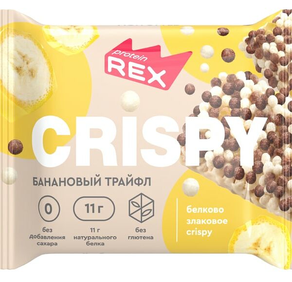 Протеиновое печенье ProteinRex Crispy банановый трайфл 55 г
