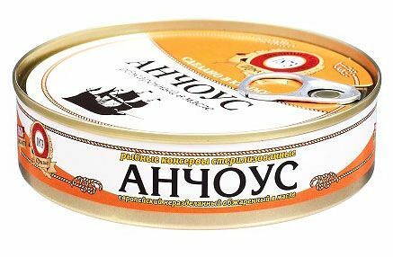 Анчоус Пролив Европейский неразделанный обжаренный в масле, 160 г