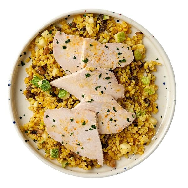 Индейка су-вид с булгуром и овощами Азбука Life 210 г