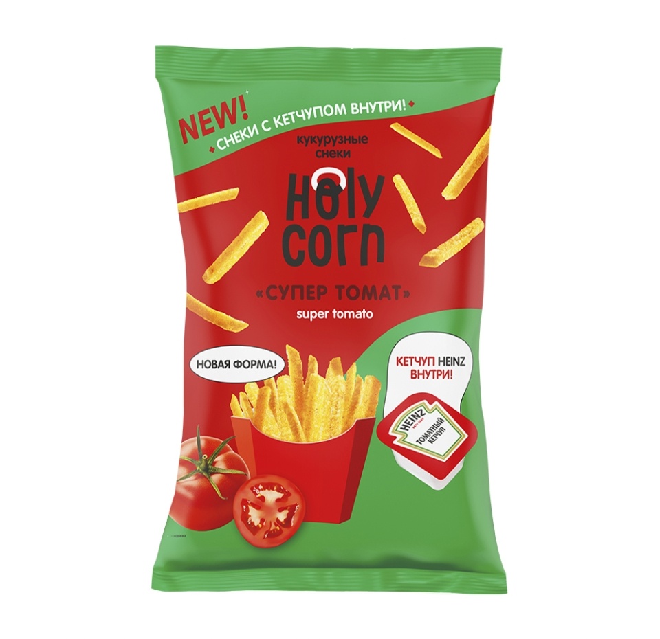 

Снеки Holy Corn Супер Томат кукурузные с кетчупом внутри 30 г