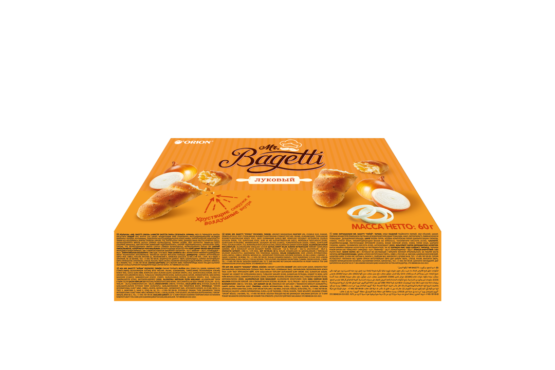 

Печенье Orion Mr. Bagetti затяжное луковое 60 г