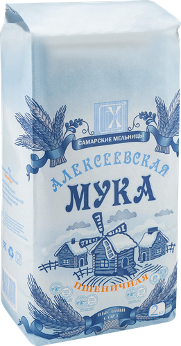 

Мука пшеничная Самарские мельницы Алексеевская высший сорт 2 кг