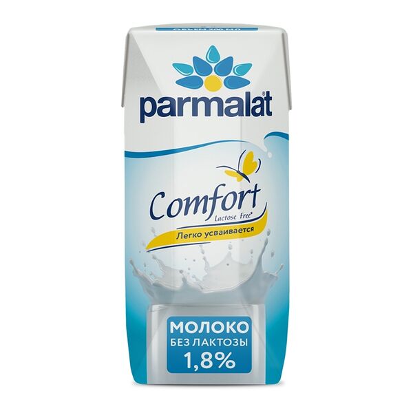 Молоко безлактозное Comfort 1.8%, Parmalat 200 мл