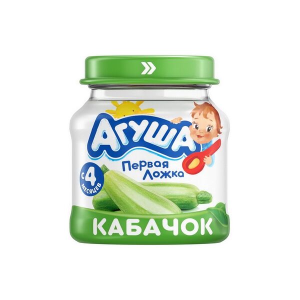 Пюре овощное Агуша кабачок 80г ст/б ДП