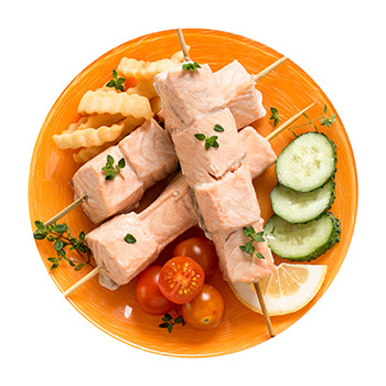 

Шашлык Азбука Вкуса из семги жареный вес