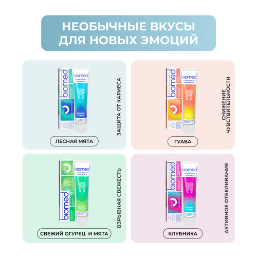 

Зубная паста Biomed Healthywhite Защита от кариеса Лесная мята 65 г