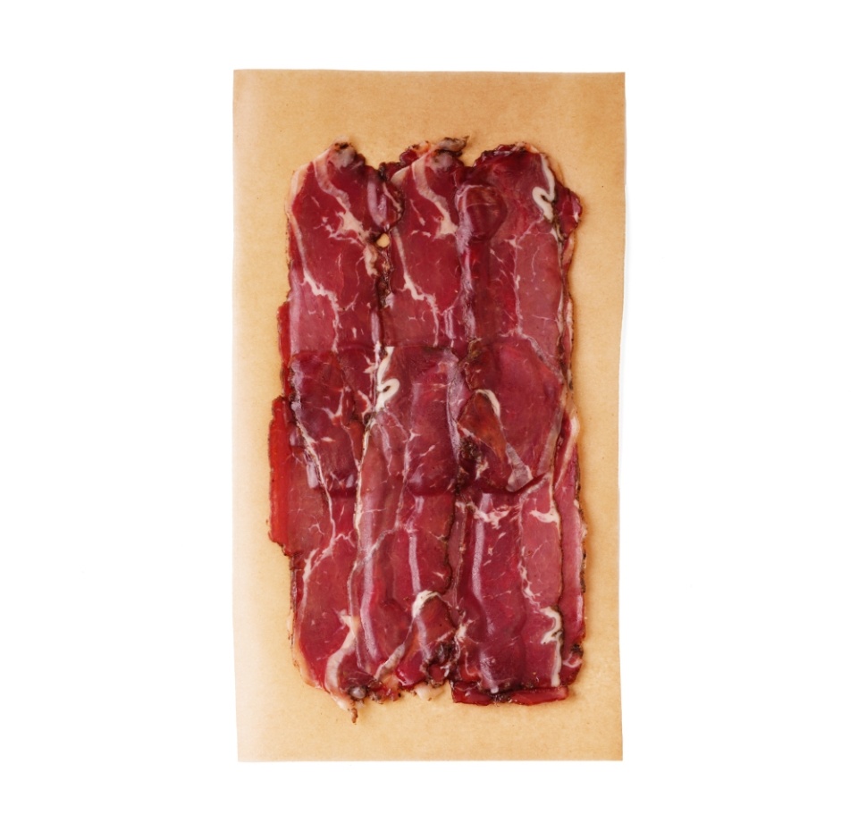 

Тонкий край говяжий Стриплойн Крудо Mяsoet Meat Company сыровяленый 90 г