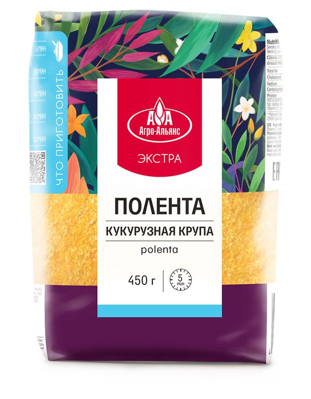 

Крупа кукурузная Агро-Альянс Экстра Полента 450 г