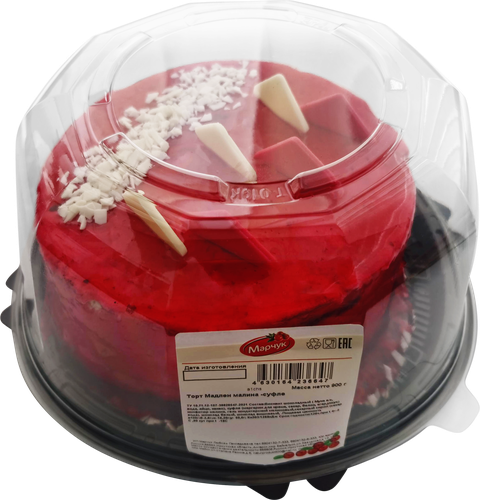 

Торт бисквитный Марчук Мадлен, малина-суфле, 900 г