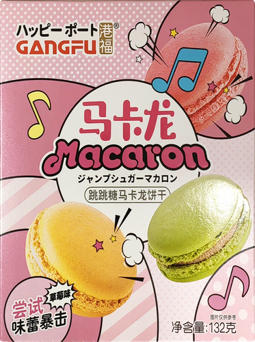 

Печенье макарон Gang-Fu со вкусом клубники 132 г