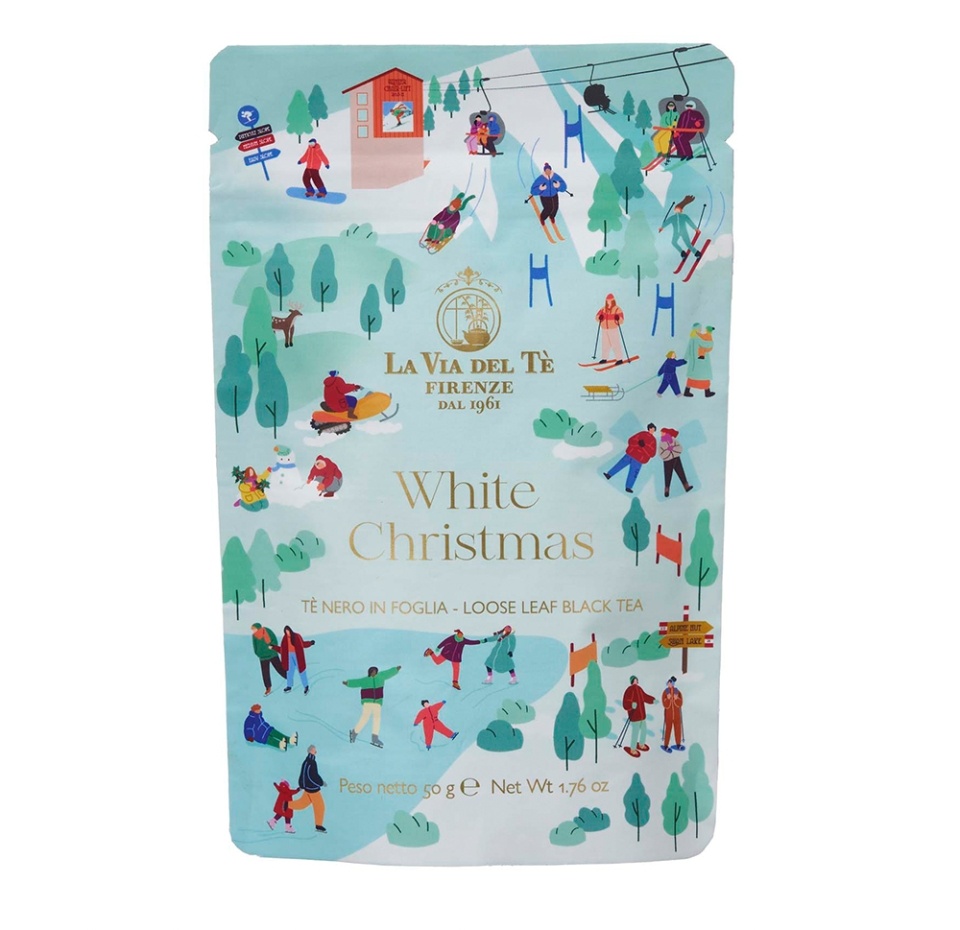 

Чай чёрный La Via Del Te White Christmas листовой с цедрой апельсина, миндалём, вереском, бутонами роз 50 г