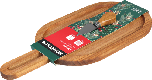 

Доска овальная Homeclub Север (Nord) 40 х 18 х 1.5 см с ножом для сыра