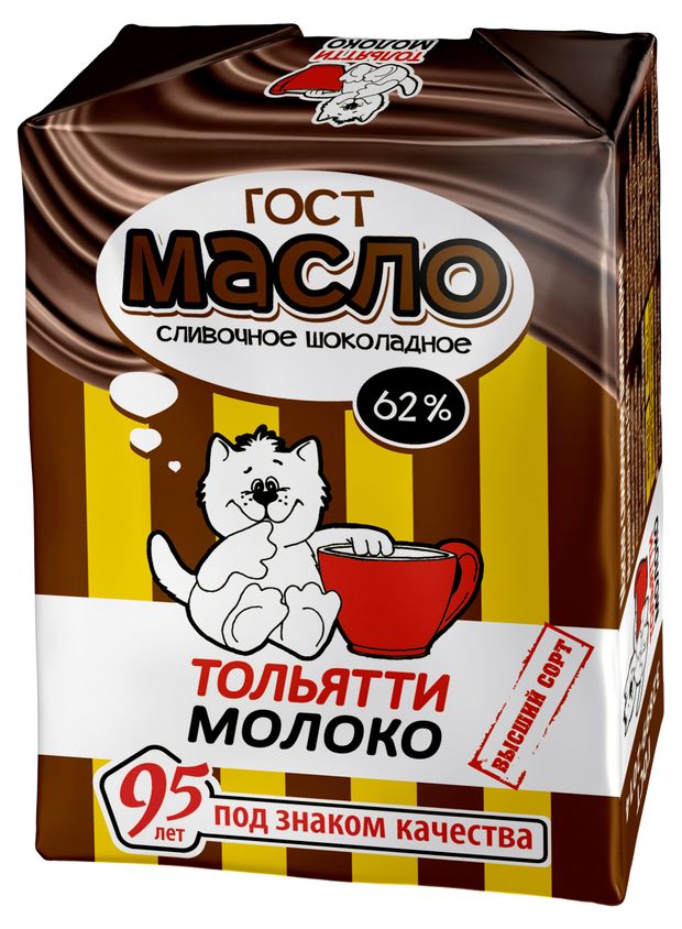 

Масло шоколадное ТольяттиМолоко 62% 180 г