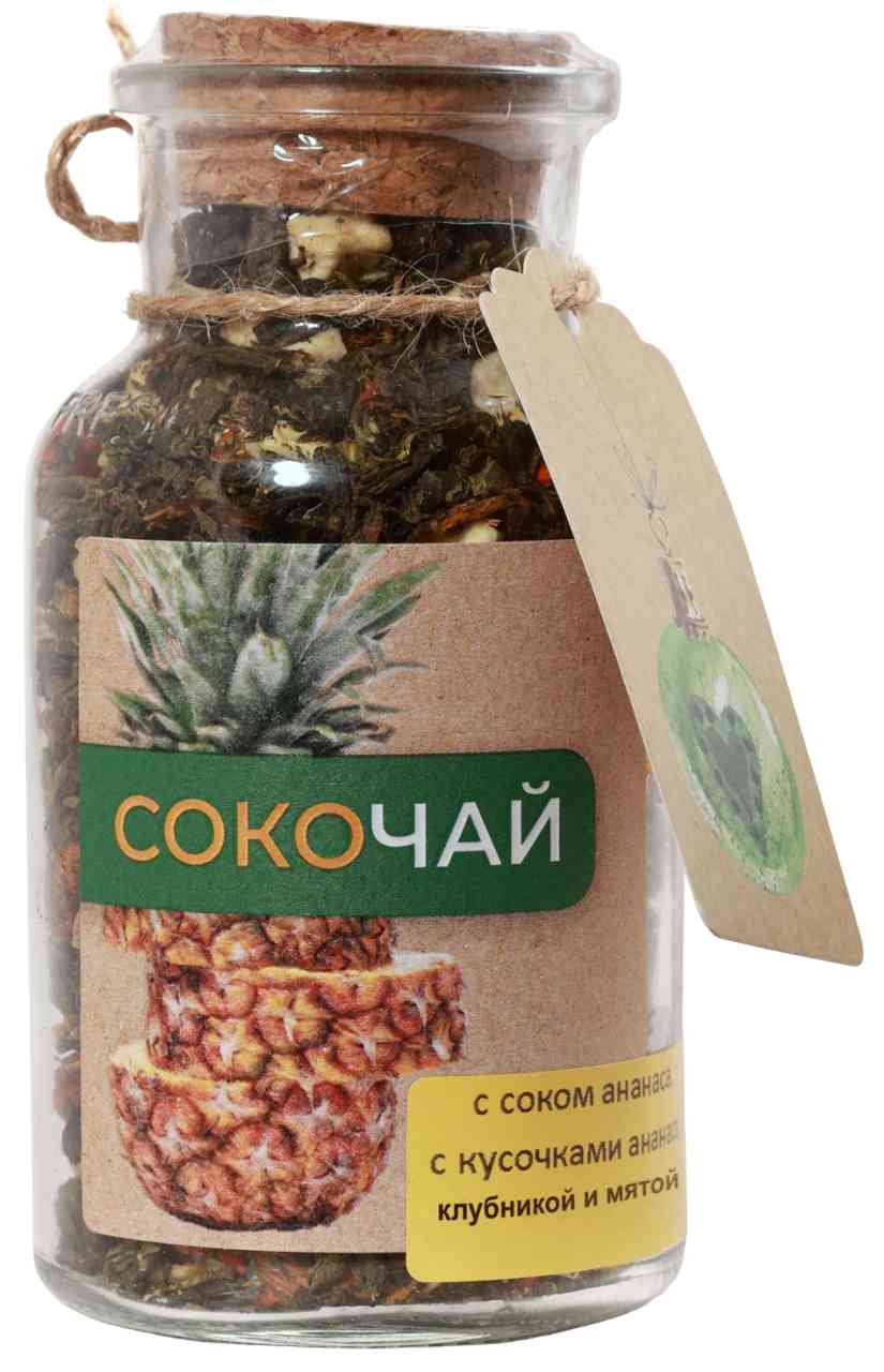 

Чай BeFruitbe Сокочай зеленый ананас-клубника-мята 65 г