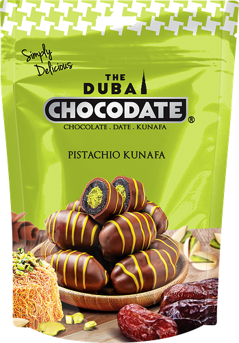 Конфеты Chocodate Финики с фисташковой пастой и тестом кунафа в молочном шоколаде, 90 г