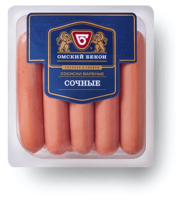 

Сосиски Омский бекон Сочные, 470 г