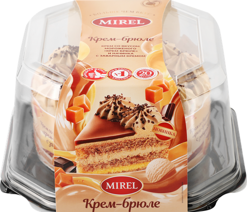 

Торт бисквитный Mirel Крем-брюле с заварным кремом 650 г