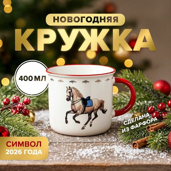 Кружка, Снежное кружево, 400 мл, в ассортименте