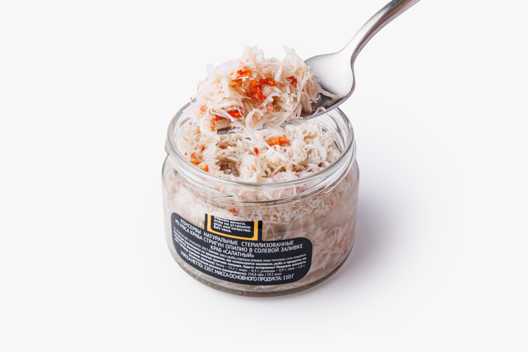 

Краб стригун-опилио ВкусВилл в солевой заливке Салатный 220 г