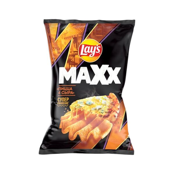 Чипсы Lay's Maxx из нат картофеля со вк Пицца 4 сыра 100г