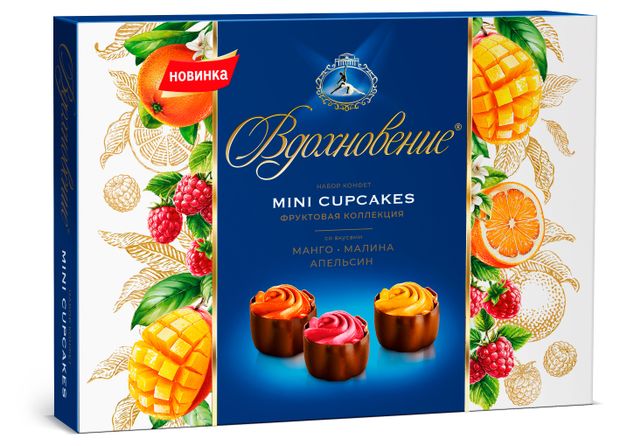 

Конфеты Вдохновение Mini Cupcakes манго-малина-апельсин 165 г