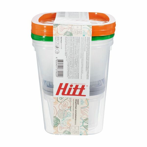 Набор контейнеров, HITT, 5 шт., в ассортименте