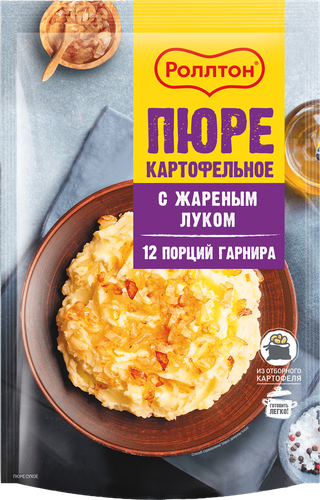 

Пюре быстрого приготовления Роллтон с жареным луком 240 г