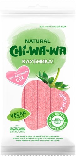 

Мармелад Chi-Wa-Wa Natural экструдированный кислый клубника 130 г