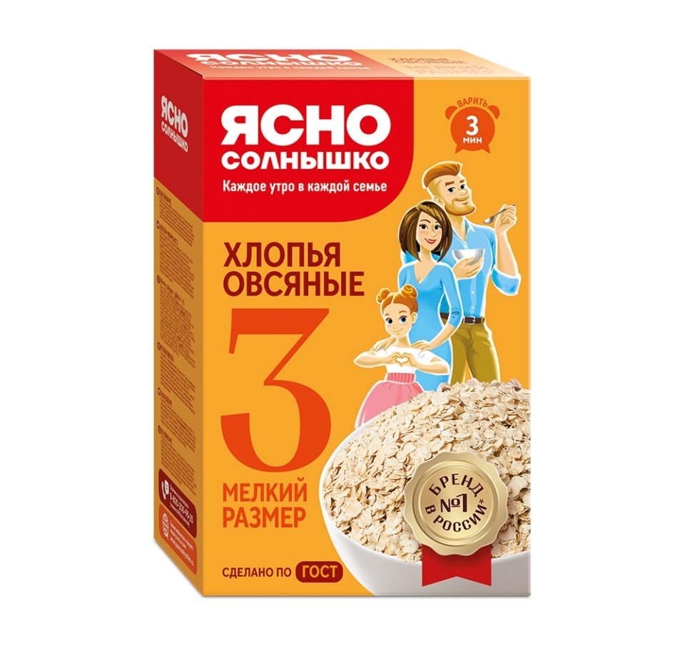 

Хлопья Ясно Солнышко овсяные №3 350 г