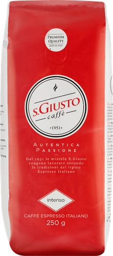 

Кофе зерновой S.Giusto Intenso натуральный жареный с кофеином 250 г
