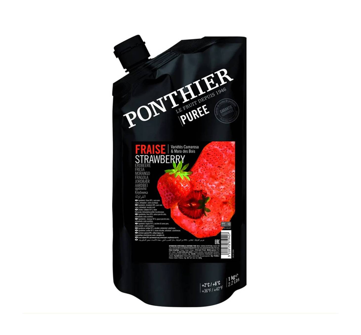 

Пюре Ponthier Клубника охлажденное 1 кг