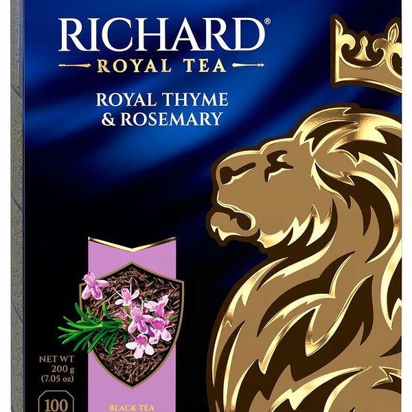 Чай черный Richard Royal Thyme & Rosemary ароматизированный в пакетиках 100 шт 200 г