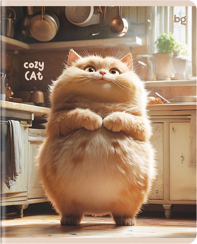 

Тетрадь BG Cozy cat 48л, А5, клетка, выборочный лак, 1 шт. в ассортименте