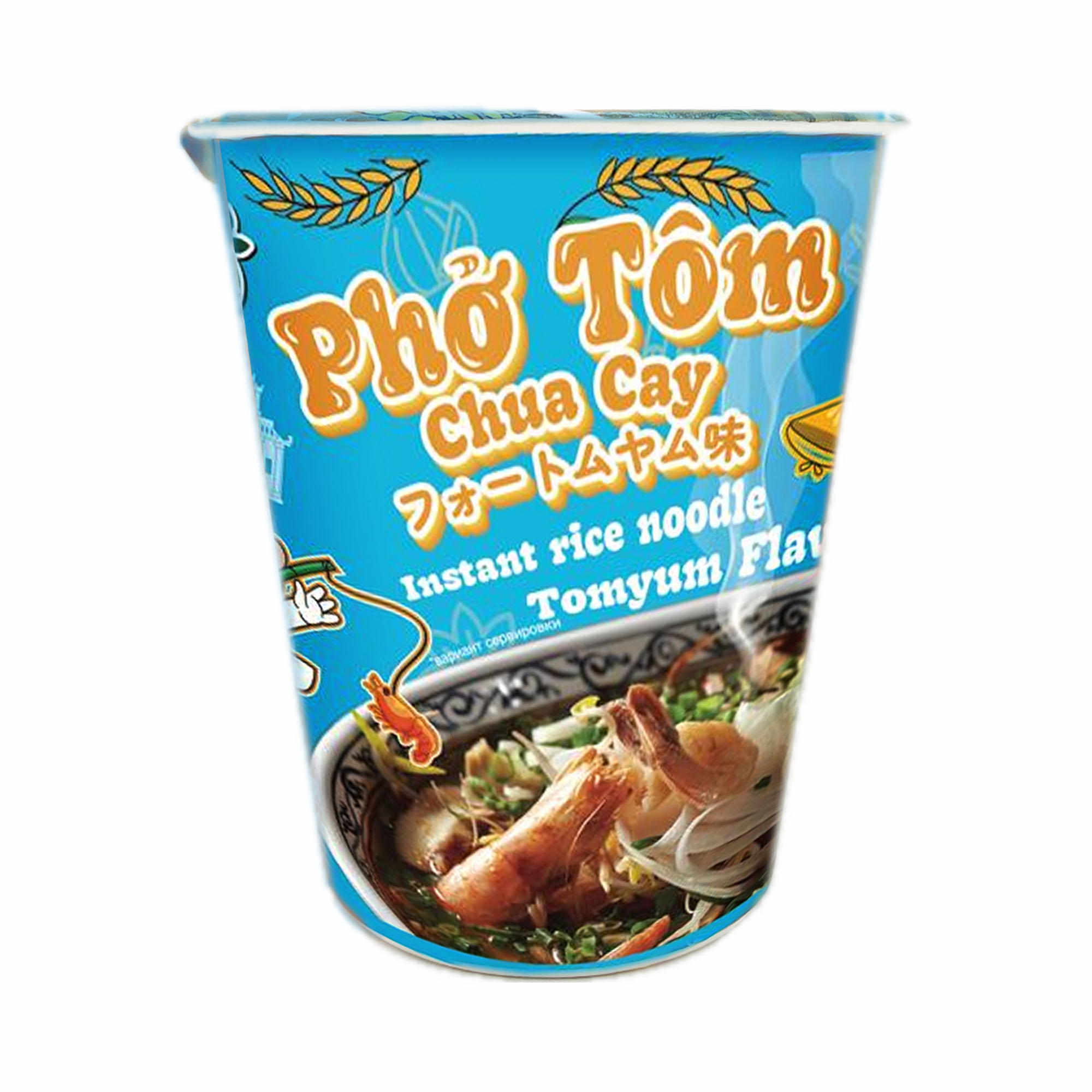 

Лапша быстрого приготовления King Pho Pho Tom рисовая Том ям 61 г дизайн упаковки в ассортименте