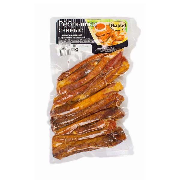 

Ребра свиные Марти копчено-вареные 300 г