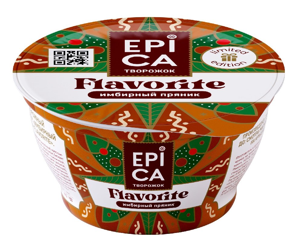 

Десерт творожный Epica Flavorite Имбирный пряник 7.5% 130 г