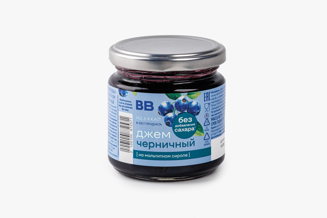 

Джем ВкусВилл черничный на мальтитном сиропе 200 г