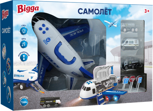 

Набор игровой Bigga Самолет со световыми и звуковыми эффектами арт. 901090035